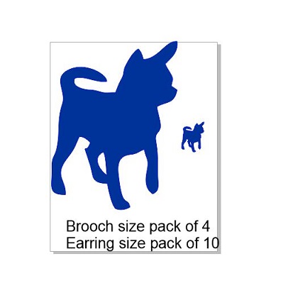 Dog, Brooch or earring size acrylics  for