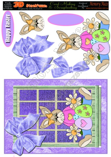 Easter Bunny with Purple Bows