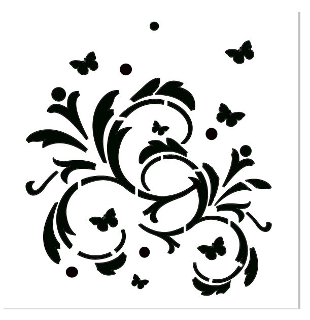 Floral poly template  8x8