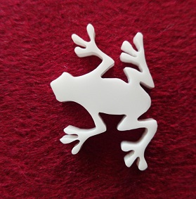 Frog Brooch or earring size acrylics  for order