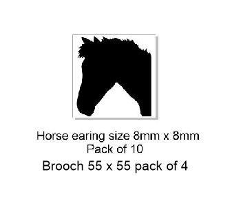 Horse Acrylic(brooch pack of 4)( Earrings pack of 10)