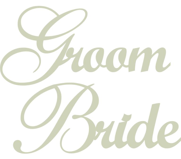 Bride Groom  67mm x 30mm