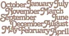 Months of the year Available chipboard,Wood and acrylic