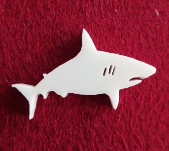Shark Brooch or earring size acrylics  for orde